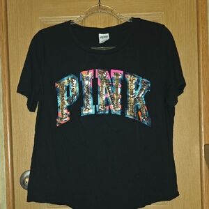 PINK Victoria's Secret Black Tee